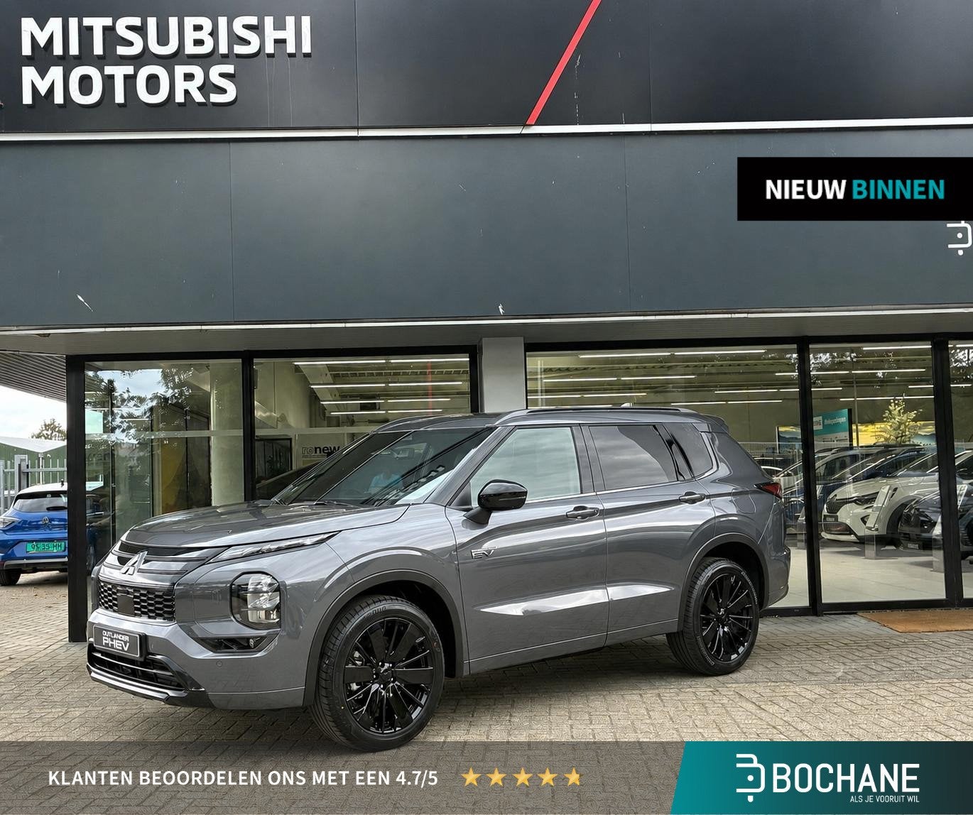 Mitsubishi Outlander 2.4 PHEV Black Edition NIEUW UIT VOORRA, Auto's, Automaat, 2095 kg, Outlander, 4 cilinders
