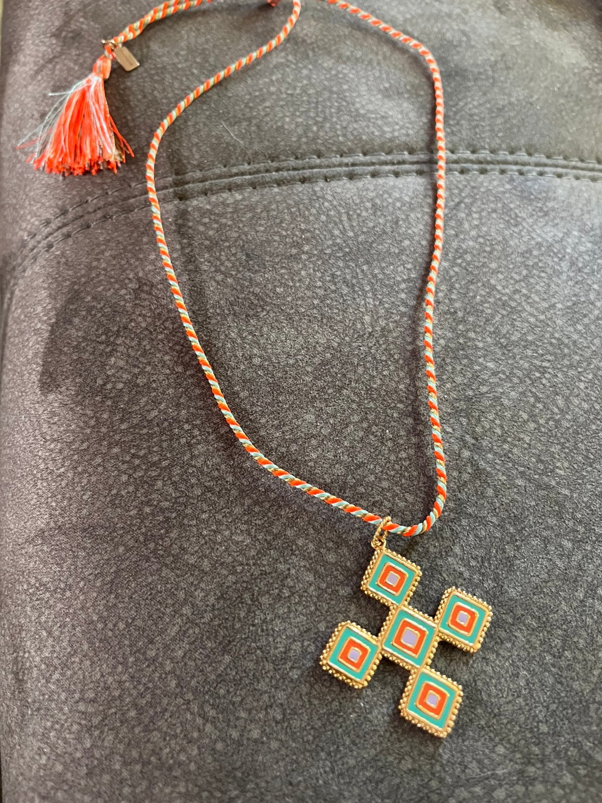 Ketting pscallme, Ophalen of Verzenden, Zo goed als nieuw, Oranje, Overige materialen