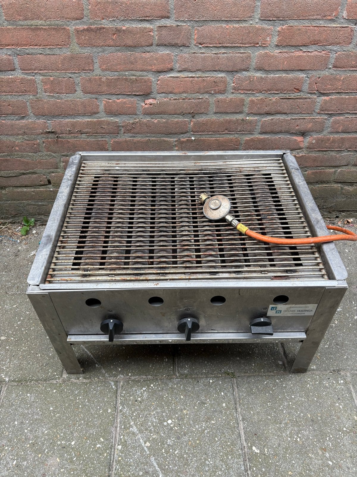 Professionele RVS Gasbarbecue met Regelaar, Ophalen, Gebruikt