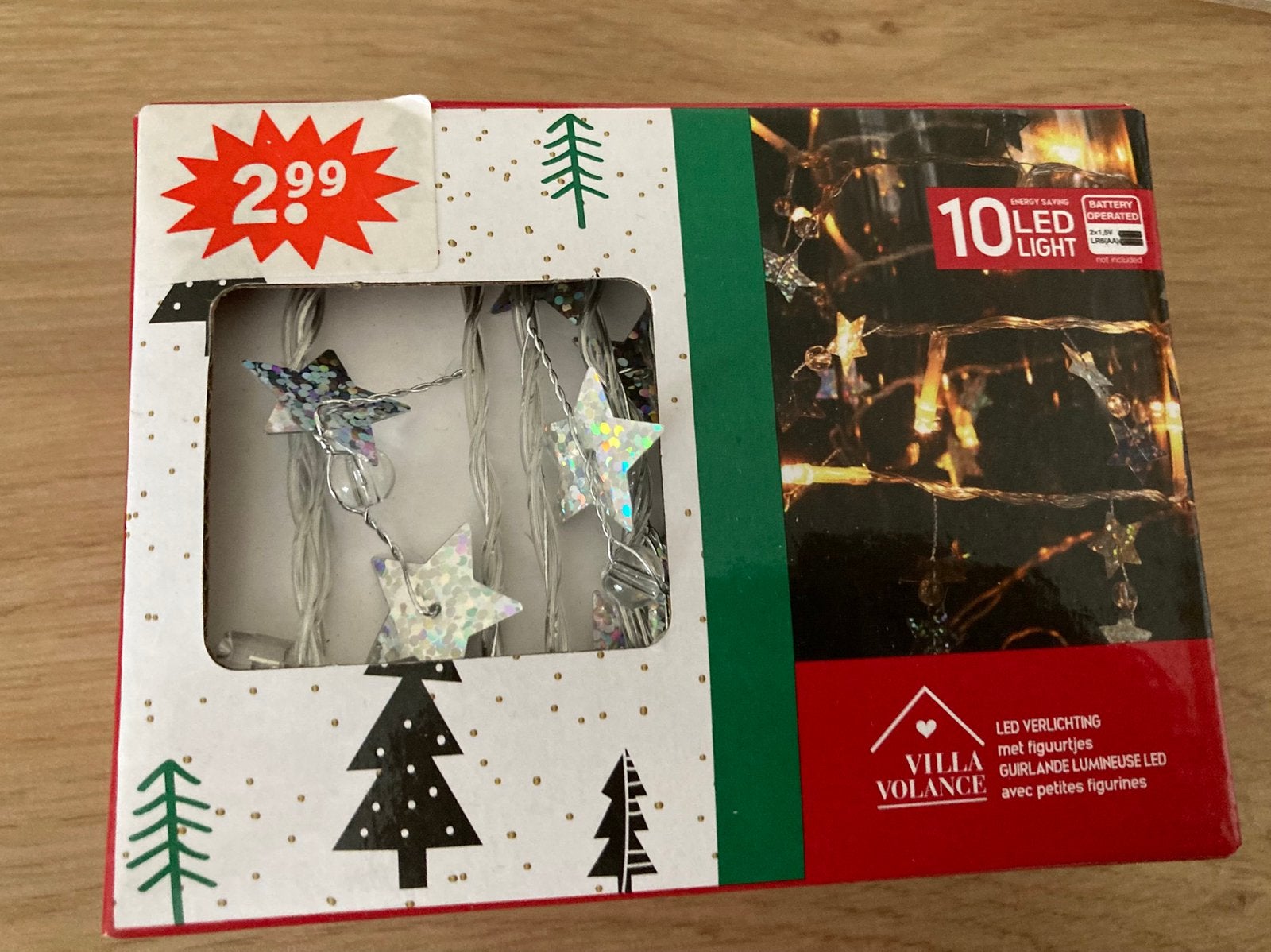 Kerstverlichting met zilvere sterretjes, Ophalen of Verzenden, Nieuw