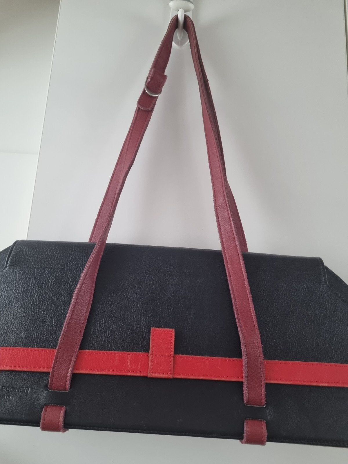 Hester van Eeghen tas rood(tinten)en oranje, Ophalen of Verzenden, Zo goed als nieuw, Rood, 30 cm of meer