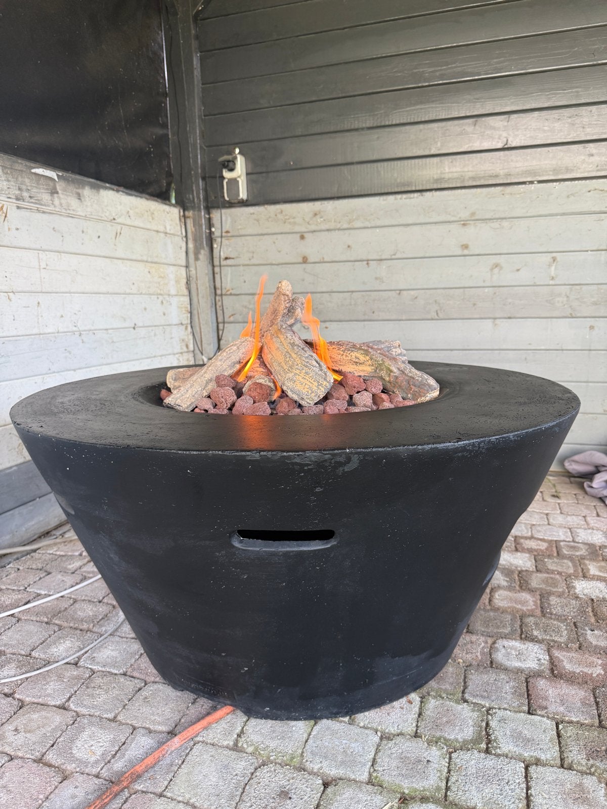 Happy Cocooning vuurtafel met grill en gasfles, Ophalen, Gebruikt, Vuurkorf