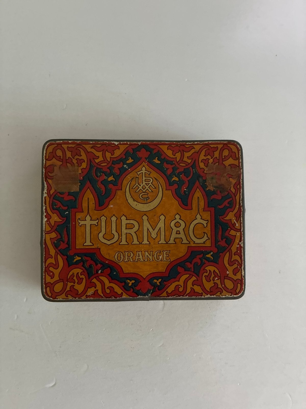 Vintage Turmac Orange sigarettenblikje, Verzamelen, Ophalen of Verzenden, Gebruikt, Overige, Overige merken