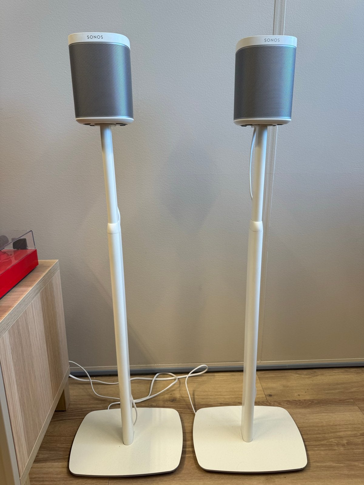 Sonos Play:1 set wit + Flexson vloerstandaards – complete st