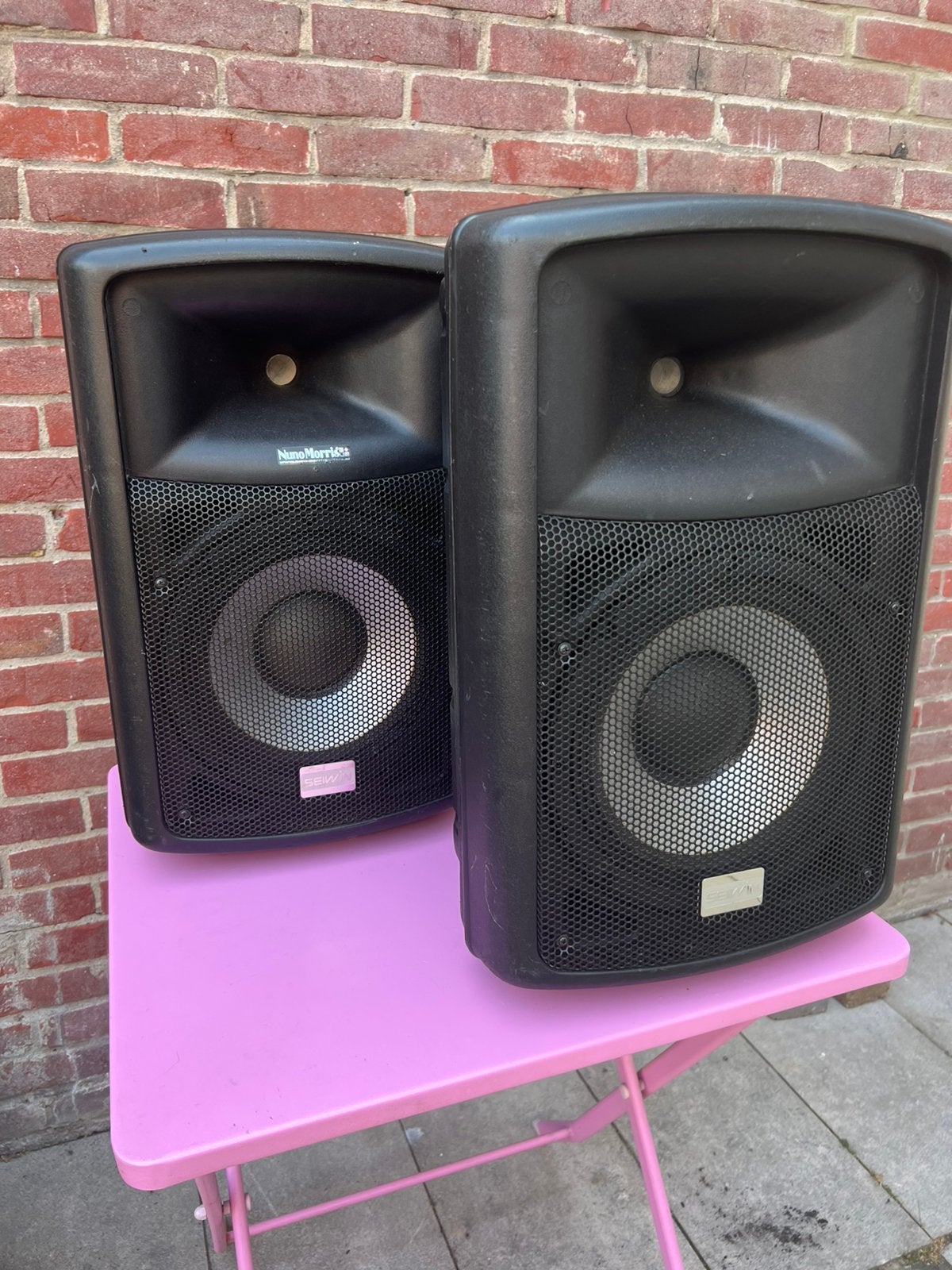 Seiwin 12” stereo speaker set, Ophalen, Zo goed als nieuw, Minder dan 500 watt