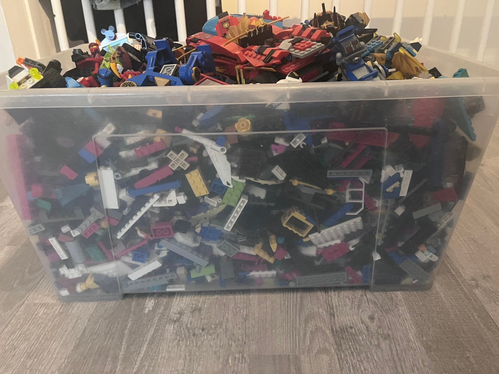 14 kilo LEGO ongesorteerd, inclusief minifiguren en boekjes, Ophalen, Lego, Zo goed als nieuw, Inclusief instructies