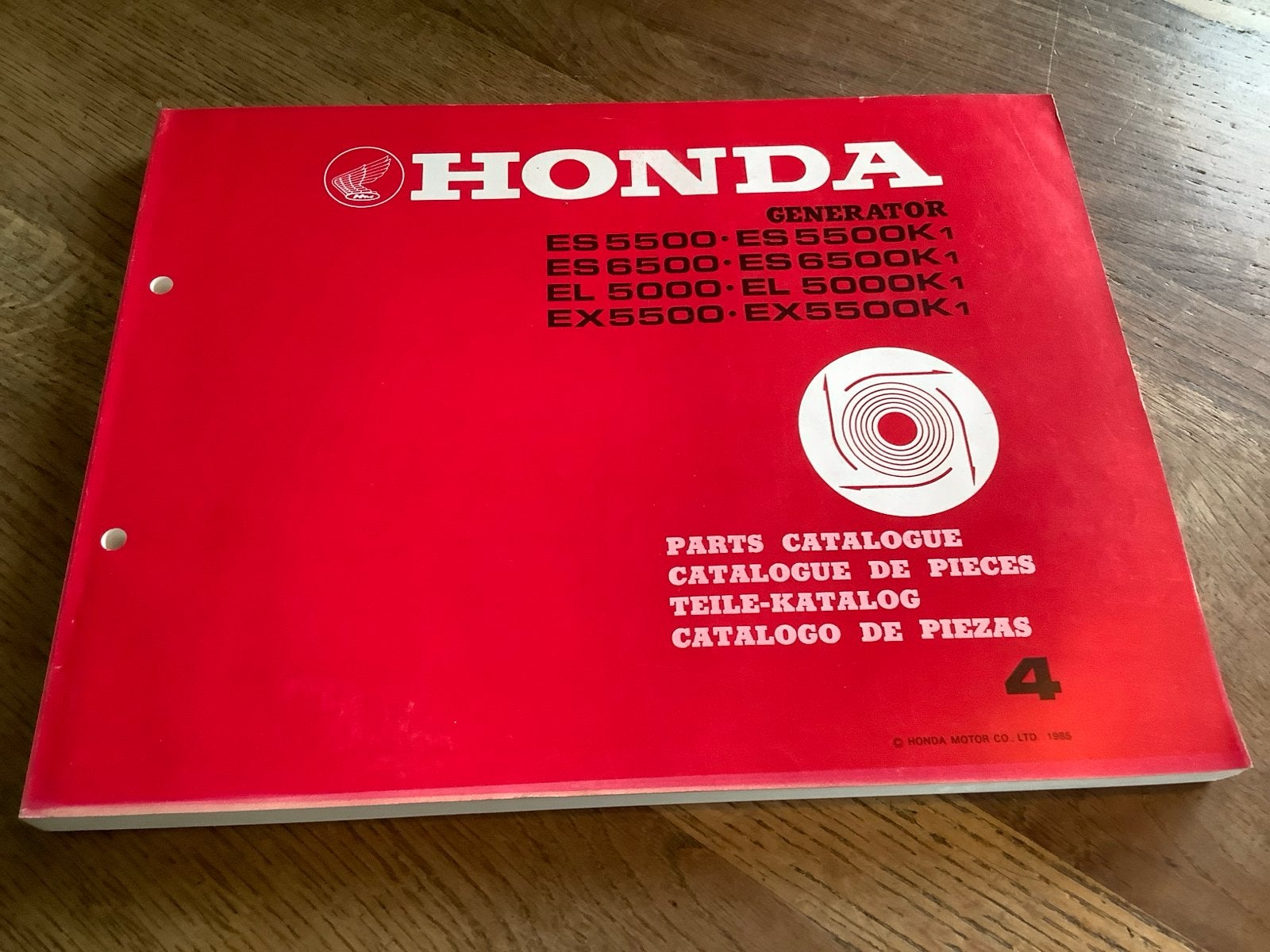 Honda Generator Onderdelencatalogus ES/EL/EX 5000/5500 K1., Verzenden, Nieuw, Overige onderwerpen
