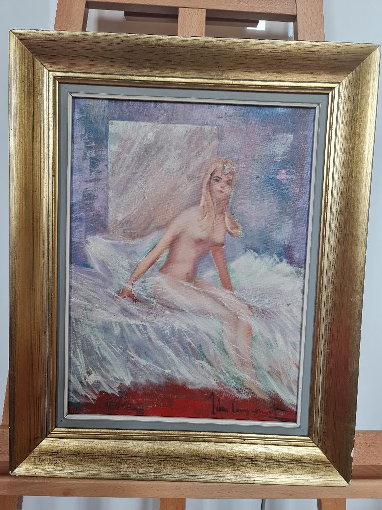 Olieverfschilderij Prachtige Schilderij - vrouwelijk naakt, Antiek en Kunst, Kunst | Schilderijen | Klassiek, Ophalen