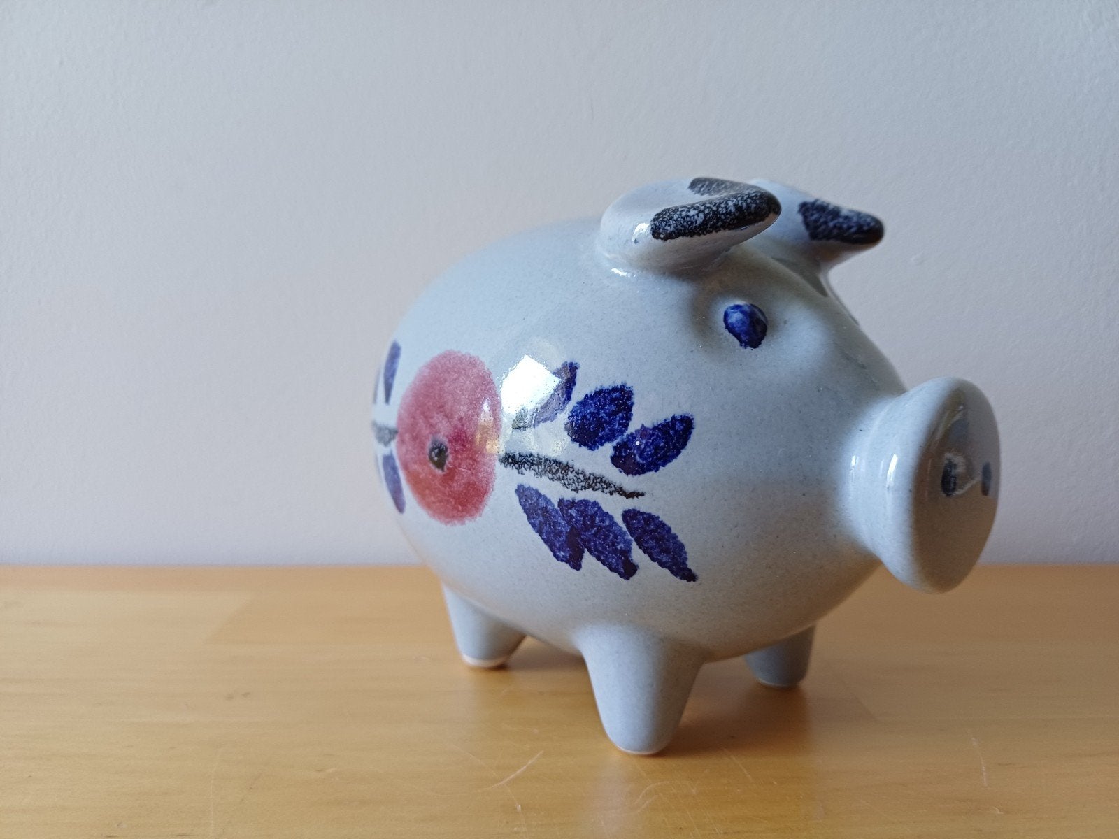 Keramiek Spaarvarken met Bloemenpatroon, Ophalen of Verzenden
