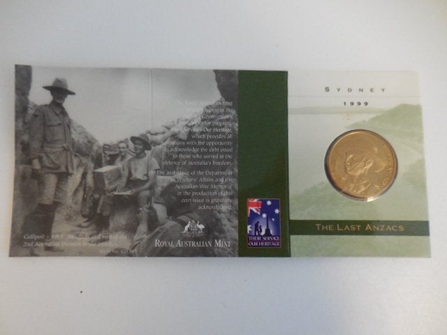 1999 ANZACS WW1 Australische $1 Munt, Ongecirculeerd, Ophalen of Verzenden, Setje