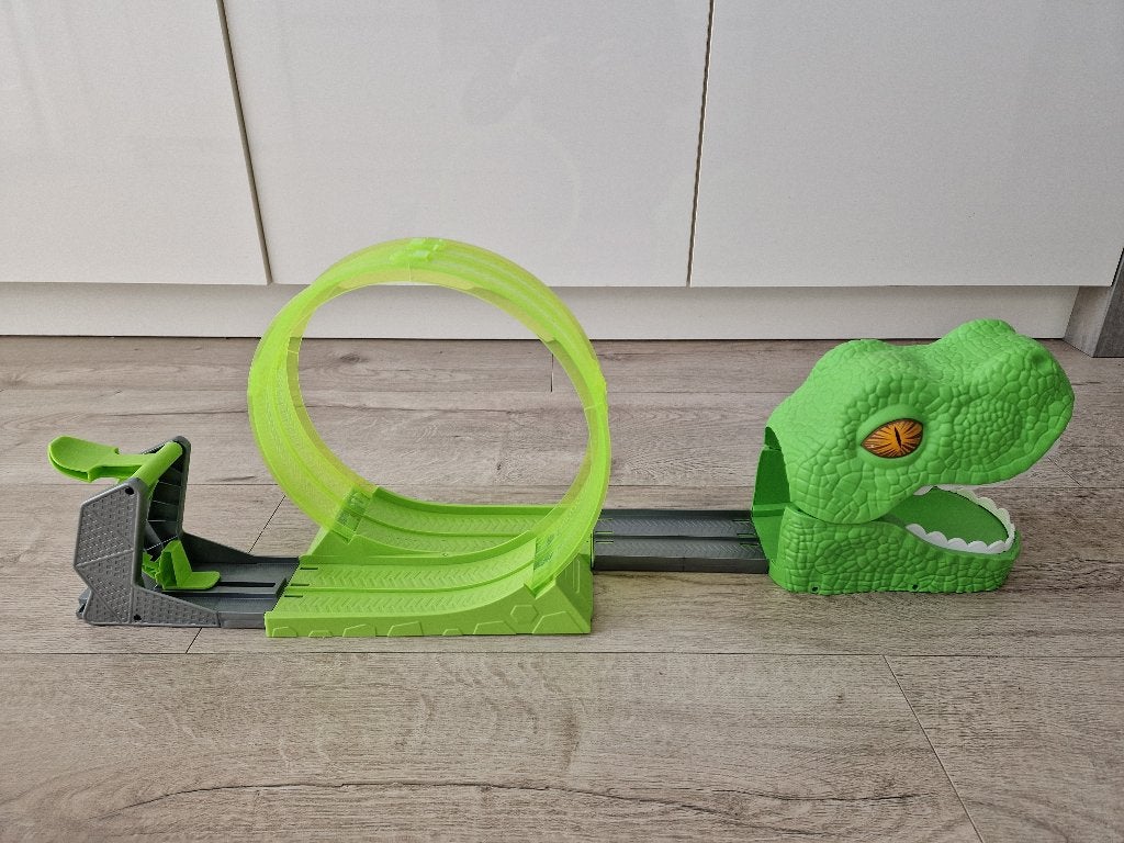 Hot Wheels Monster truck Dino baan, Racebaan, Ophalen of Verzenden, Zo goed als nieuw, Hot Wheels
