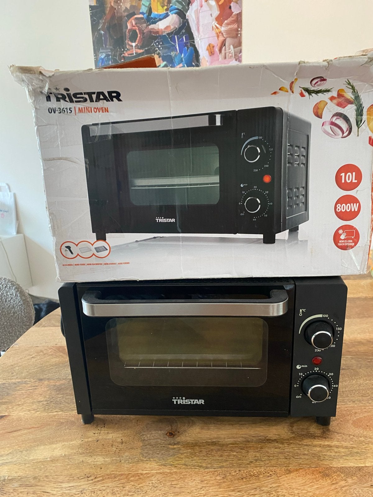 Tristar Mini Oven OV-3615 - Compacte Campingoven 10L 800W, Witgoed en Apparatuur, Ovens, Minder dan 45 cm, Ophalen of Verzenden