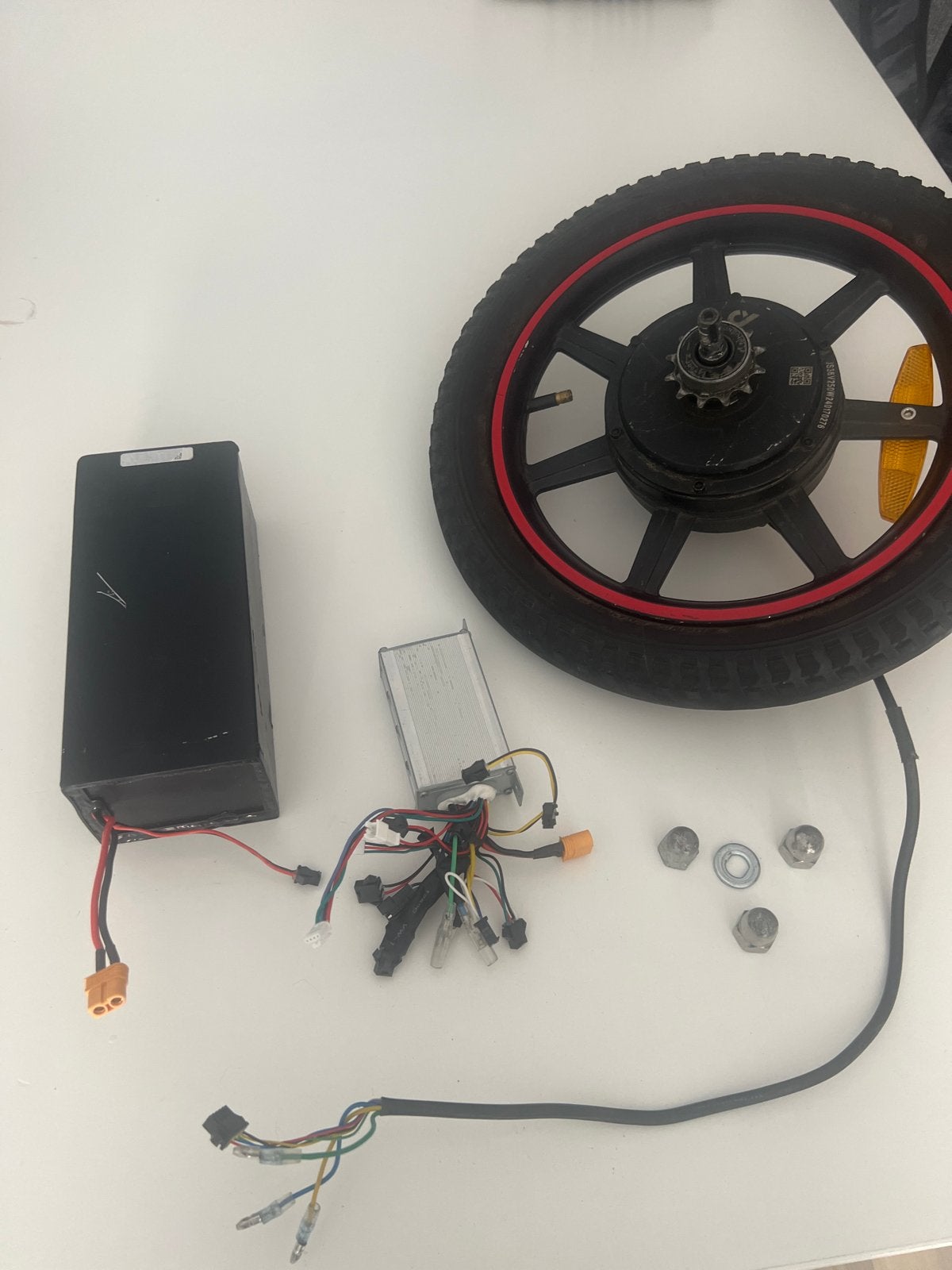 Elektrische fiets conversiekit - Motor, accu en controller, Elektrische fiets, Gebruikt, Overige materialen, Ophalen of Verzenden