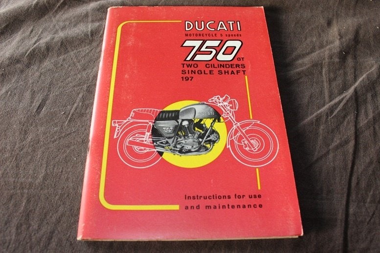 Ducati 750 cc 1972 motorcycle instruction maintenance manual, Ophalen of Verzenden, Ducati