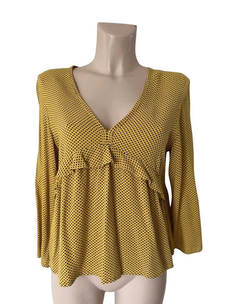 Leon & Harper shirt lange mouw M, Kleding | Dames, Maat 38/40 (M), Geel, Ophalen of Verzenden, Zo goed als nieuw