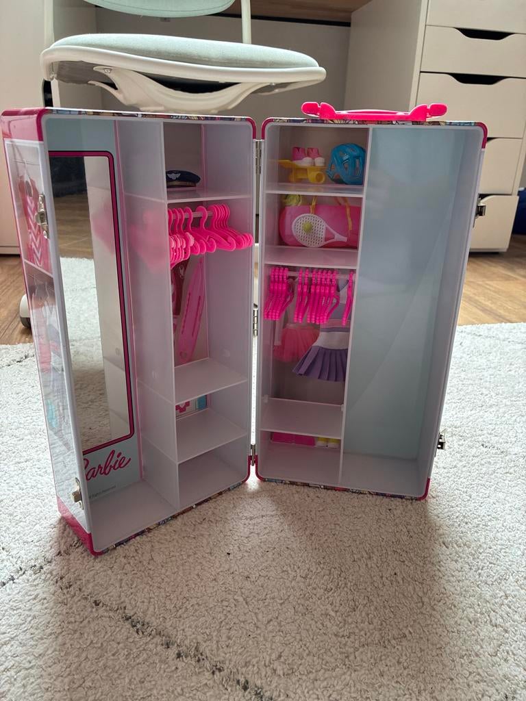 Barbie Camper, Garderobekast & Hangmat (met geluid), Ophalen, Gebruikt, Barbie