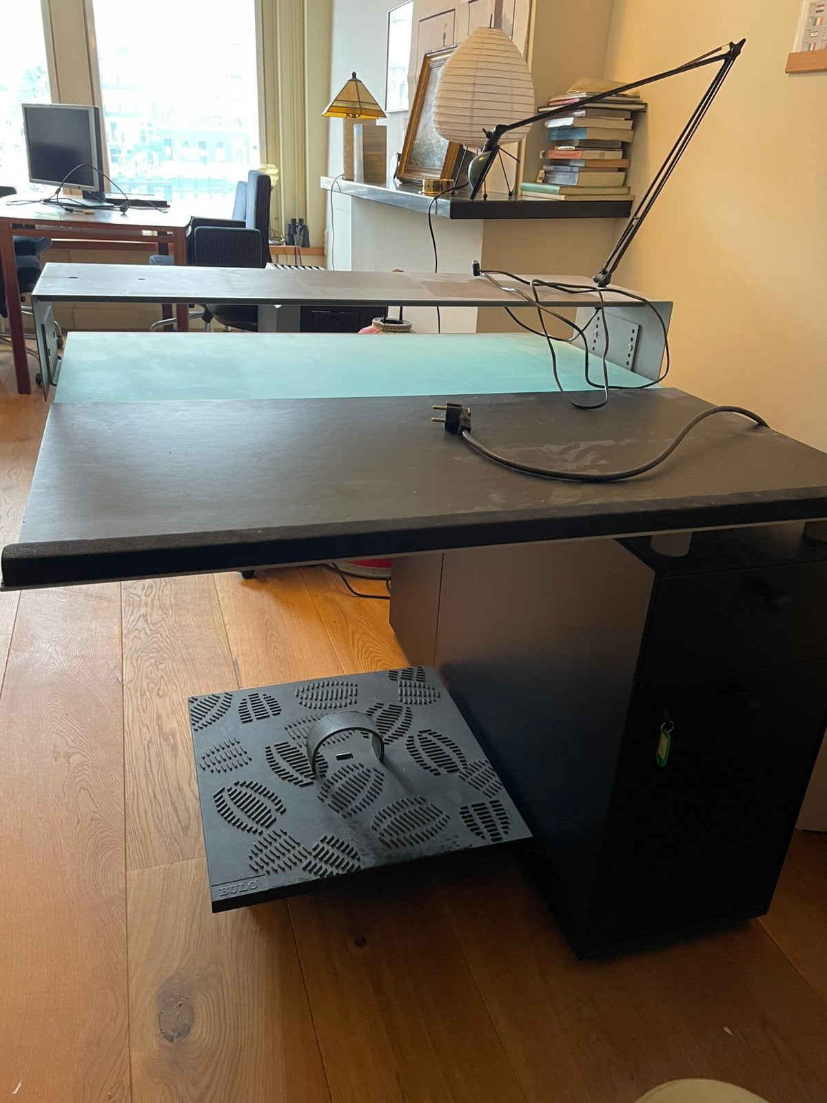 Bulo M2 design bureau, 1x1 meter, compleet!, Ophalen, Gebruikt, Demontabel, Metaal