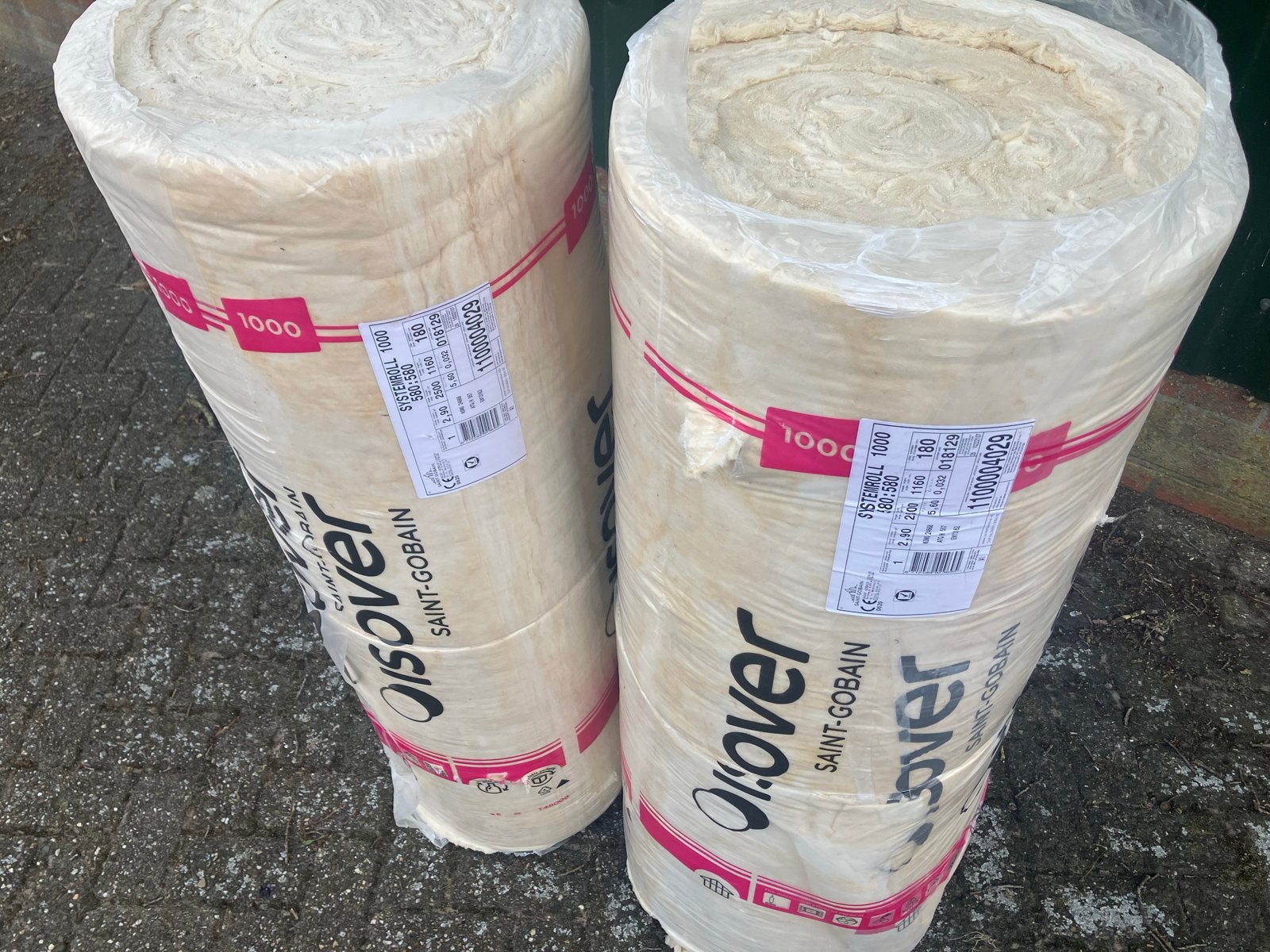 Isolatie glaswol rollen 180mm dik, 2 stuks, Ophalen, 12 cm of meer, Nieuw, 5 tot 10 m²