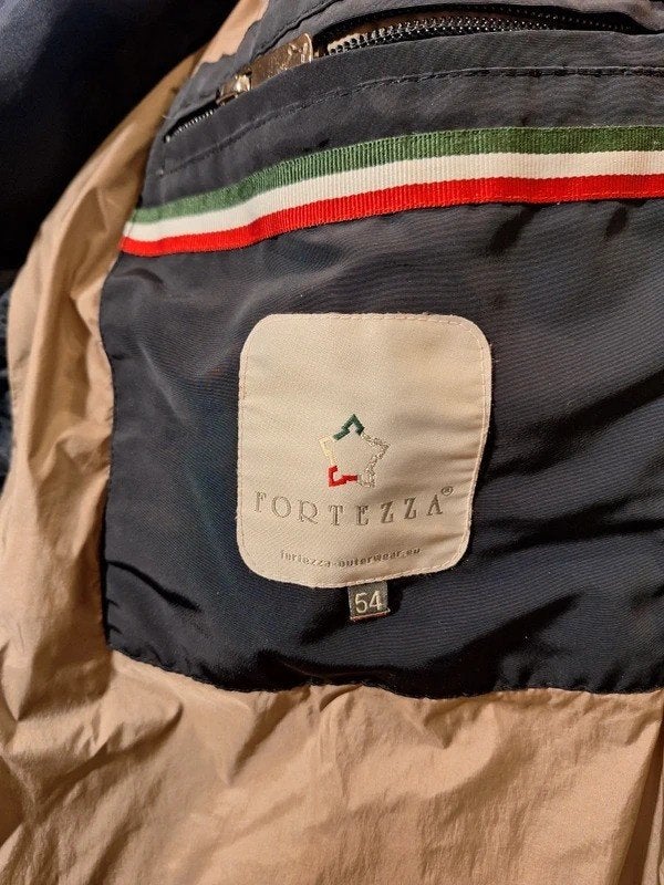 Fortezza Donzen Winterjas / parka | Marineblauw | XL, Fashiontiek, Blauw, Maat 56/58 (XL), Ophalen of Verzenden