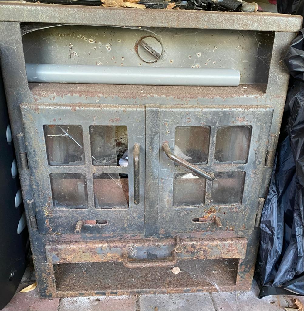 Oude Houthaard / Kachel - Opknapper, Huis en Inrichting, Kachels, Ophalen, Zo goed als nieuw, Hout, Houtkachel