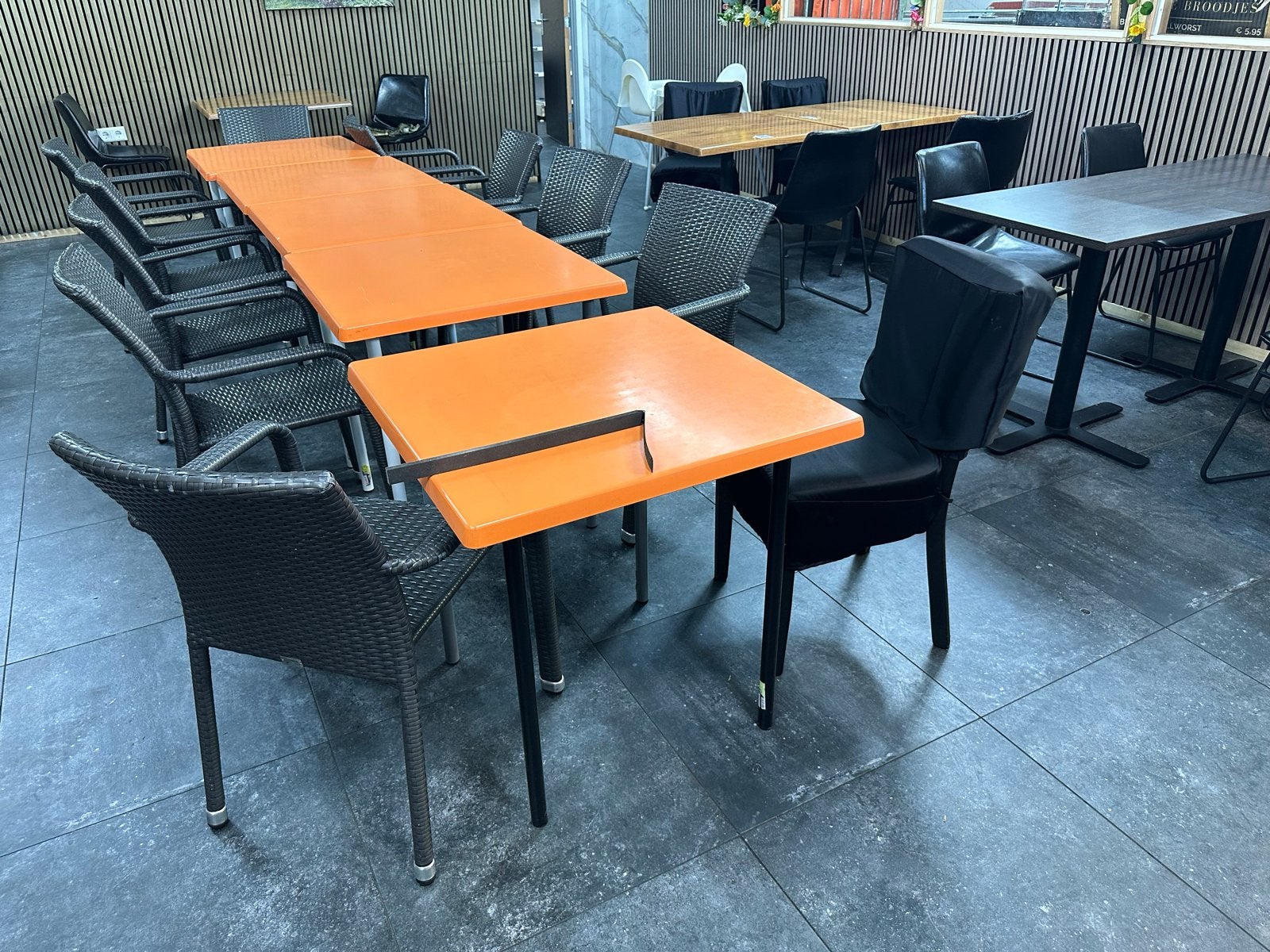 Partij horeca tafels en stoelen. Terrasstoelen beschikbaar, Ophalen, Gebruikt