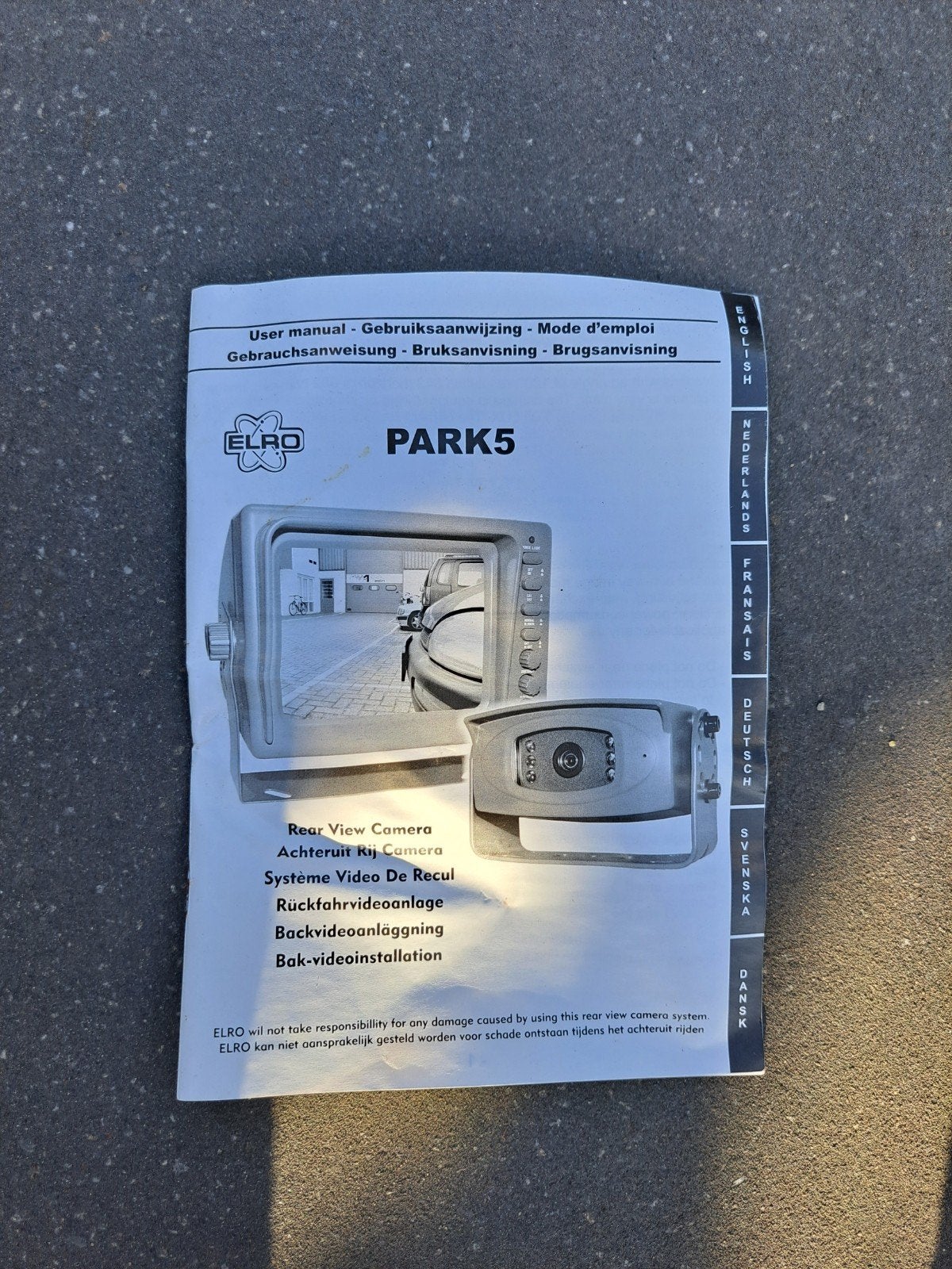 Nieuw Elro PARK5 Achteruitrijcamera met 4,5 inch monitor, Ophalen, Nieuw