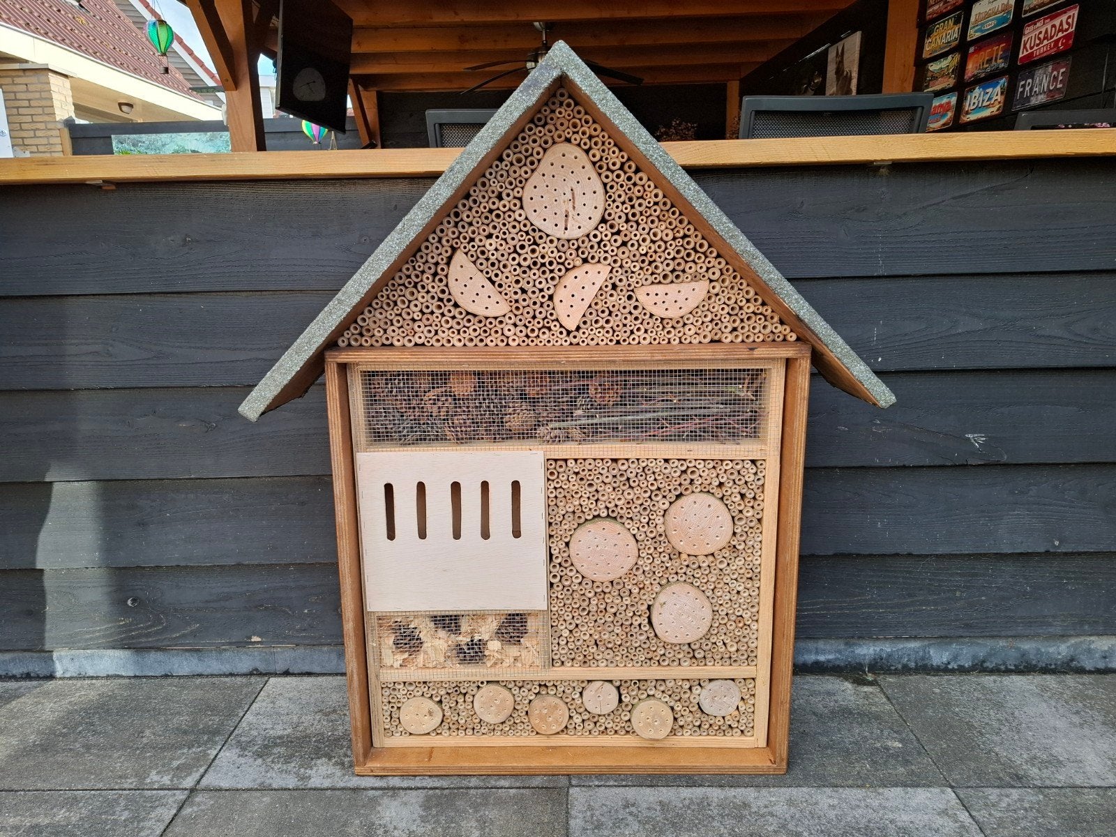 Insectenhotel XXL luxe, Ophalen, Hout, Vogelkooi