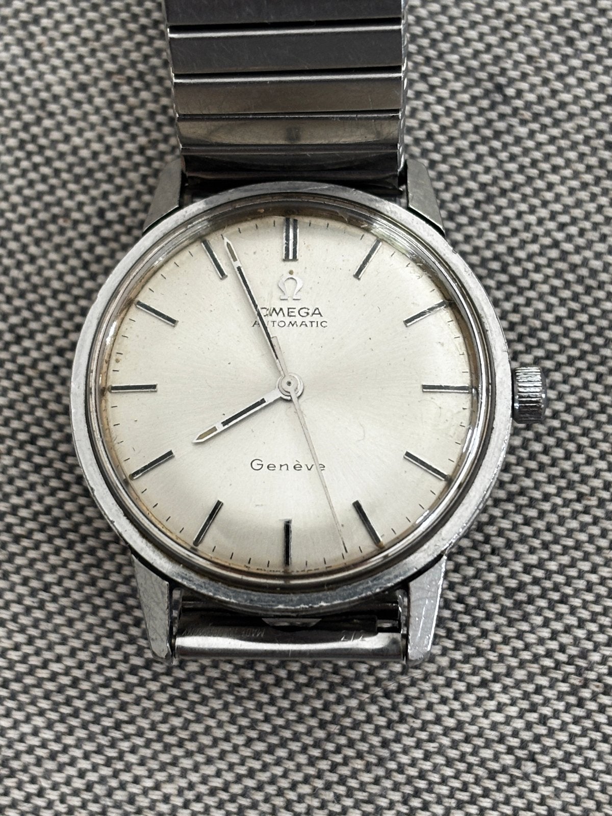 Omega Seamaster Genève Automaat Herenhorloge Staal, Gebruikt, Staal, Polshorloge, Ophalen of Verzenden