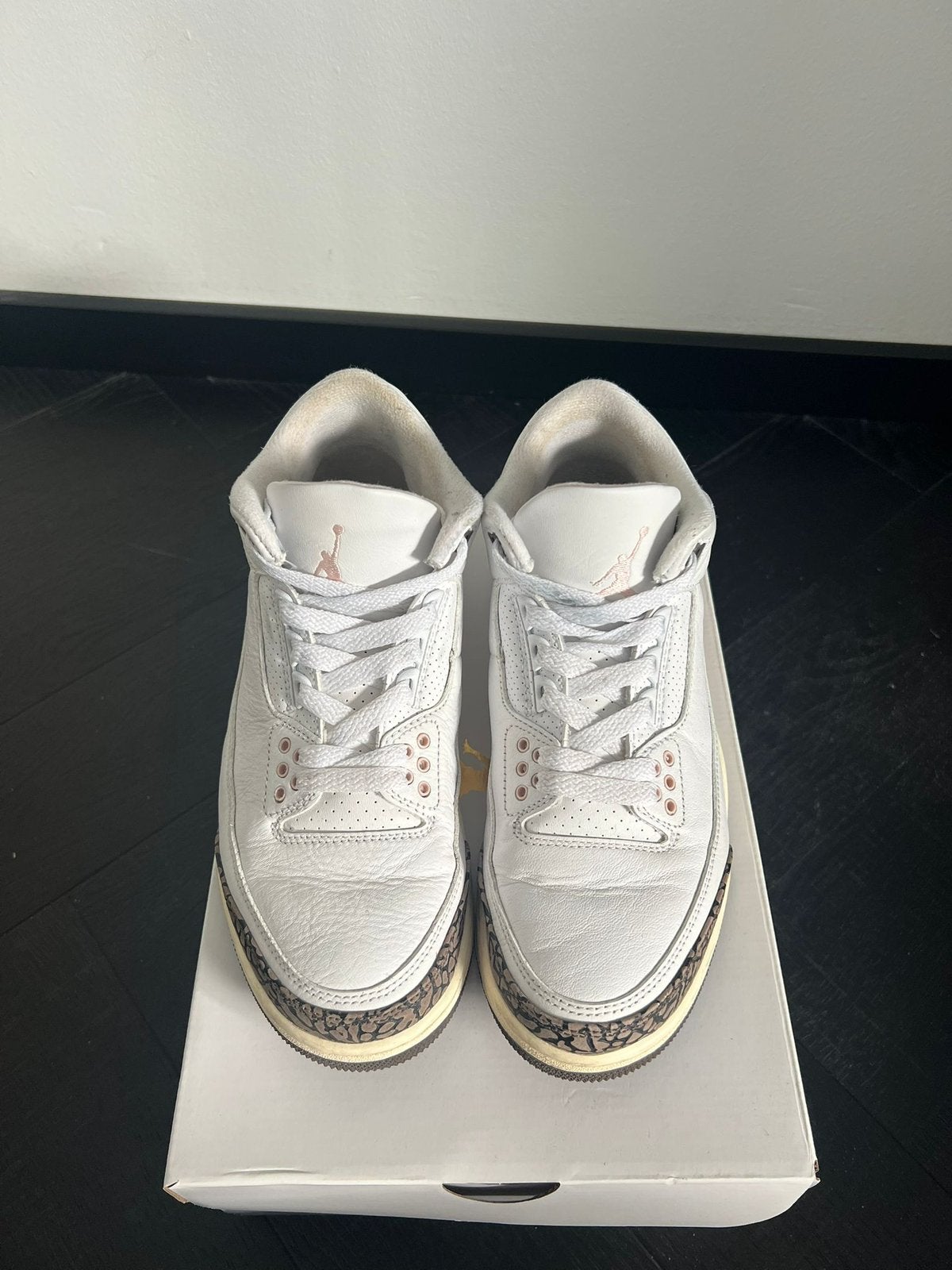 Air Jordan 3 Retro White/Dark Mocha-Atmosphere, maat 39!!, Ophalen of Verzenden, Zo goed als nieuw, Wit, Sneakers of Gympen