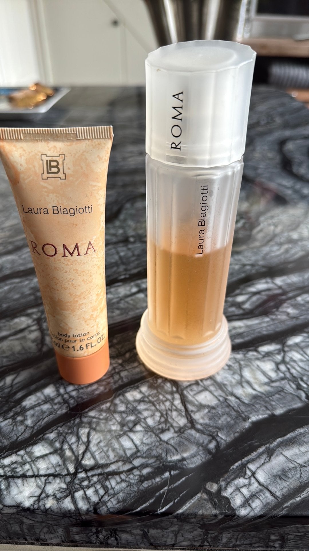Laura Biagiotti Roma set – EDT  en Bodylotion, Ophalen of Verzenden, Gebruikt