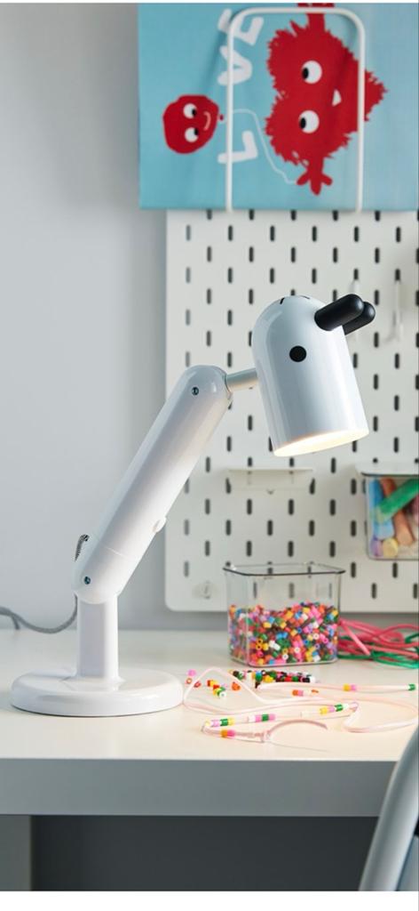 Witte KRUX led kinderbureaulamp van IKEA, Ophalen, Zo goed als nieuw, Kunststof