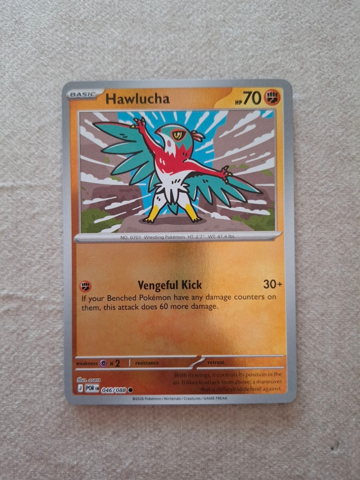 Hawlucha 046/088 | Perfect Order, Ophalen of Verzenden, Zo goed als nieuw
