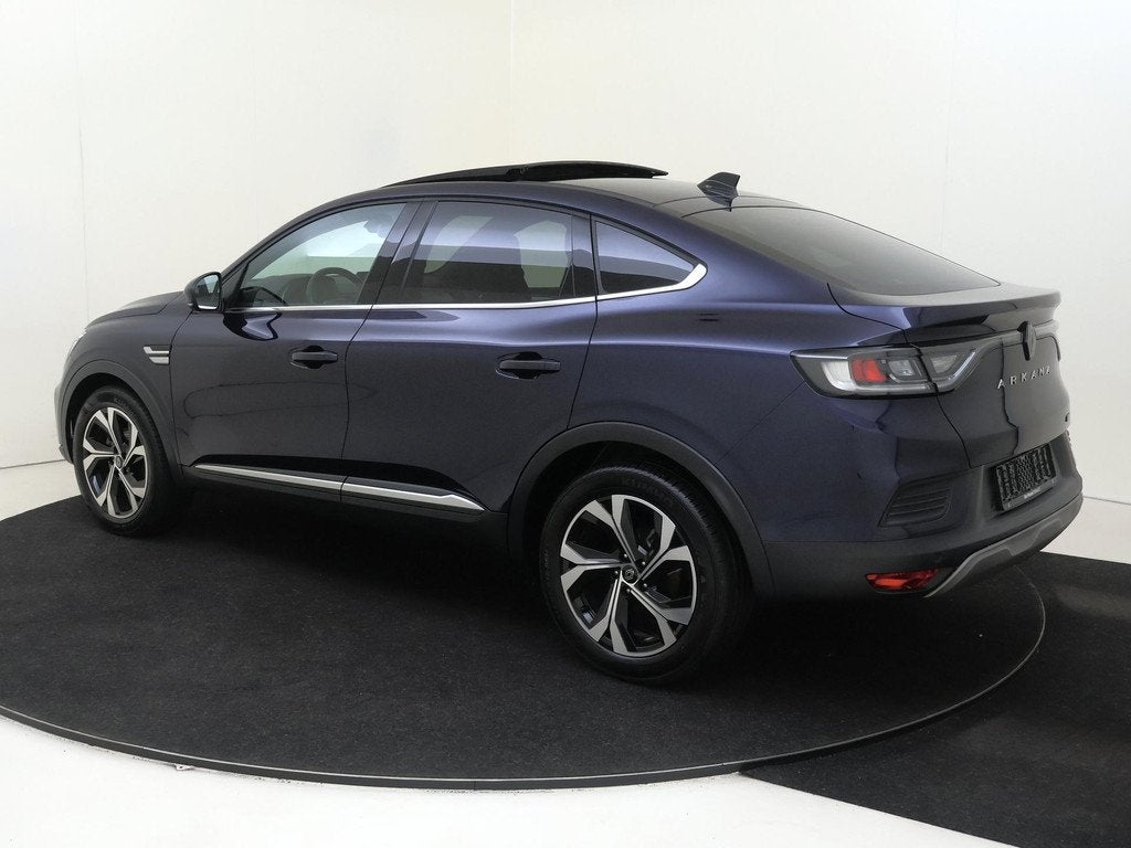 Renault Arkana 1.6 E-Tech full hybrid 145 techno | Navigatie, Auto's, Renault, Arkana, Gebruikt, Blauw, Leder en Stof