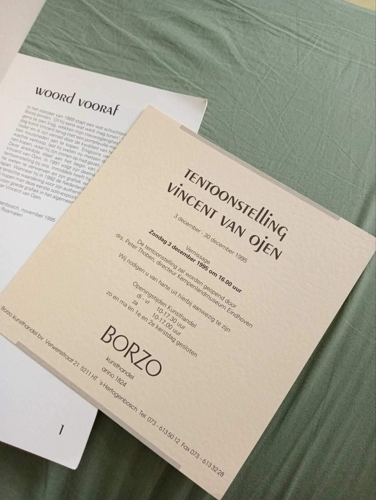 Vincent van Ojen Houtsneden Boek + Invitatie, Ophalen of Verzenden