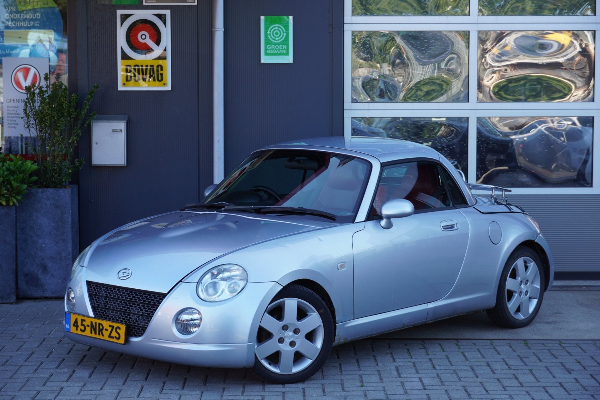 Daihatsu Copen 0.7 Type 2 RHD NAP Rood Leder/Airco/CabrioHT, Auto's, Daihatsu, Voorwielaandrijving, Gebruikt, 4 cilinders, Cabriolet