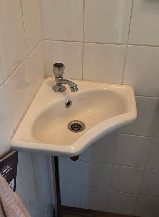 Wc fontein met kraan, Ophalen of Verzenden, Gebruikt, Chroom, Wastafel