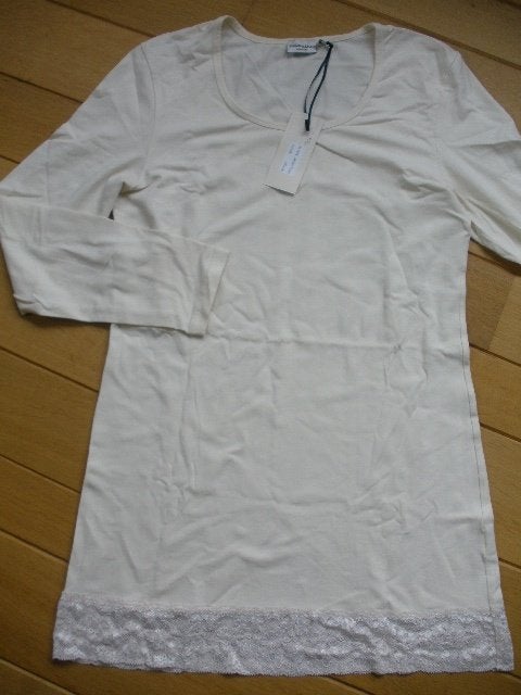 VALENTINA tuniek t- shirt ecru met kant maat 40 - nieuw -, Kleding | Dames, T-shirts, Nieuw, Maat 38/40 (M), Beige, Lange mouw
