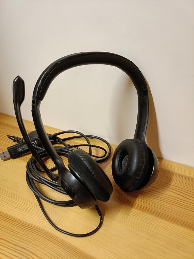Logitech H390 USB Headset met Microfoon - Zwart, Computers en Software, Headsets, Gebruikt, Logitech, On-ear, Ophalen of Verzenden