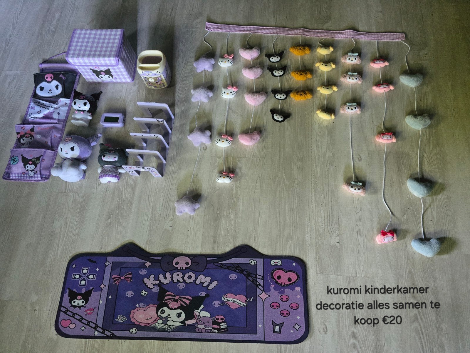 Kuromi kinderkamer inrichting spulletjes sanrio, Kinderen en Baby's, Ophalen, Zo goed als nieuw, Wanddecoratie