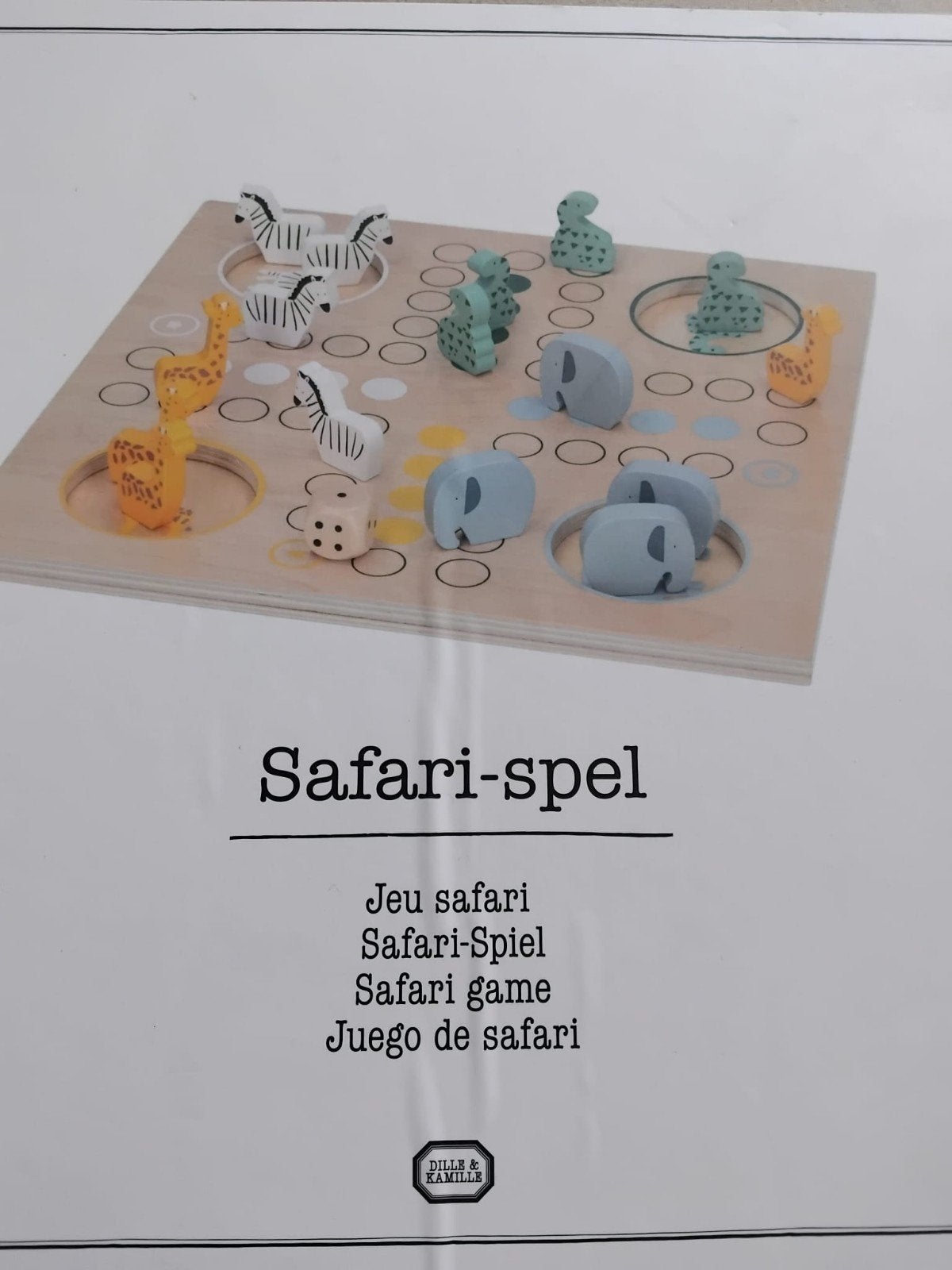 Houten Safari Spel - Mens Erger Je Niet met Dieren, Hobby en Vrije tijd, Gezelschapsspellen | Bordspellen, Ophalen of Verzenden