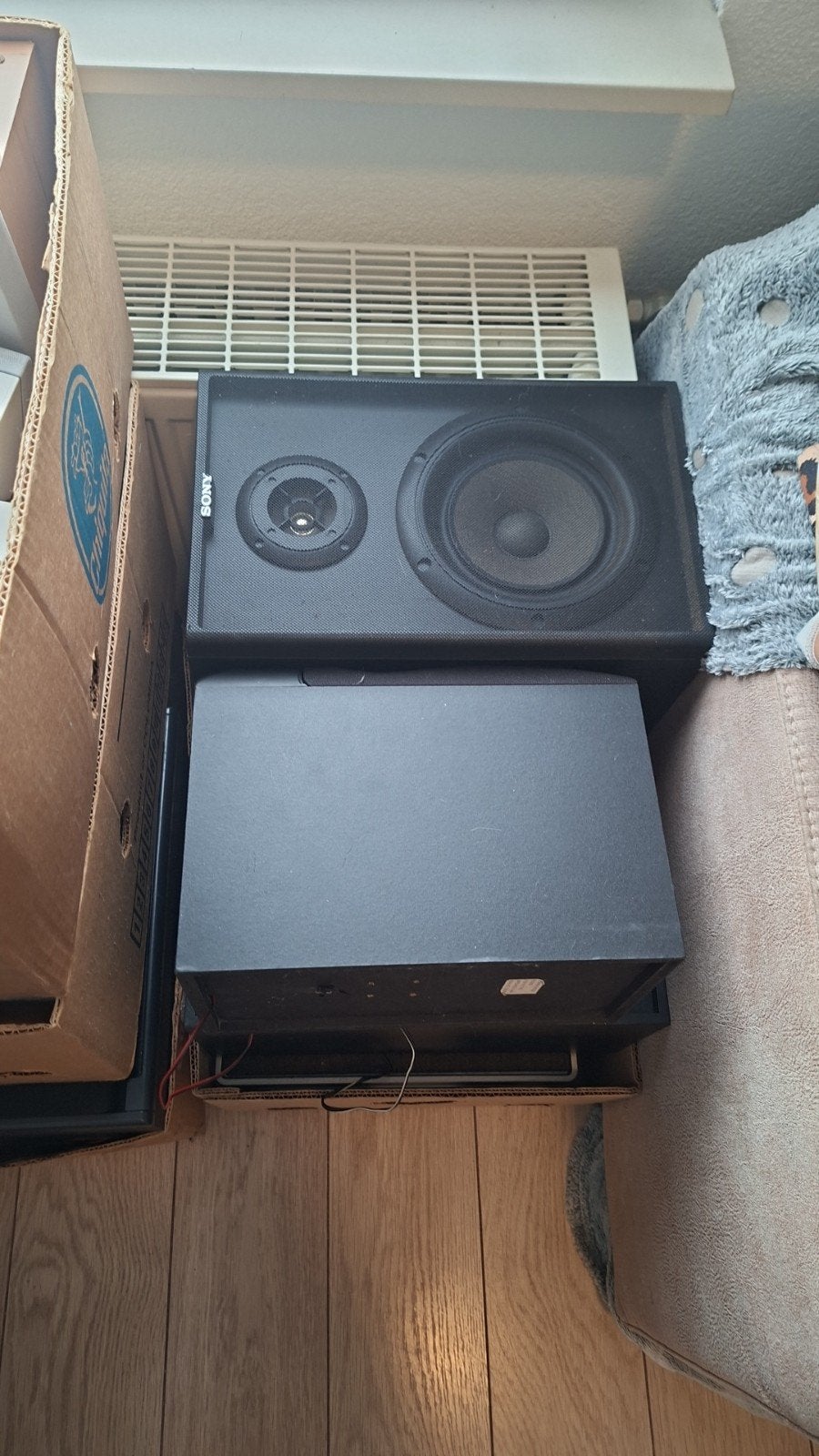 Diverse speakers en subwoofer - JVC, Sony, Akai, Panasonic, Ophalen, Gebruikt, Subwoofer, JVC