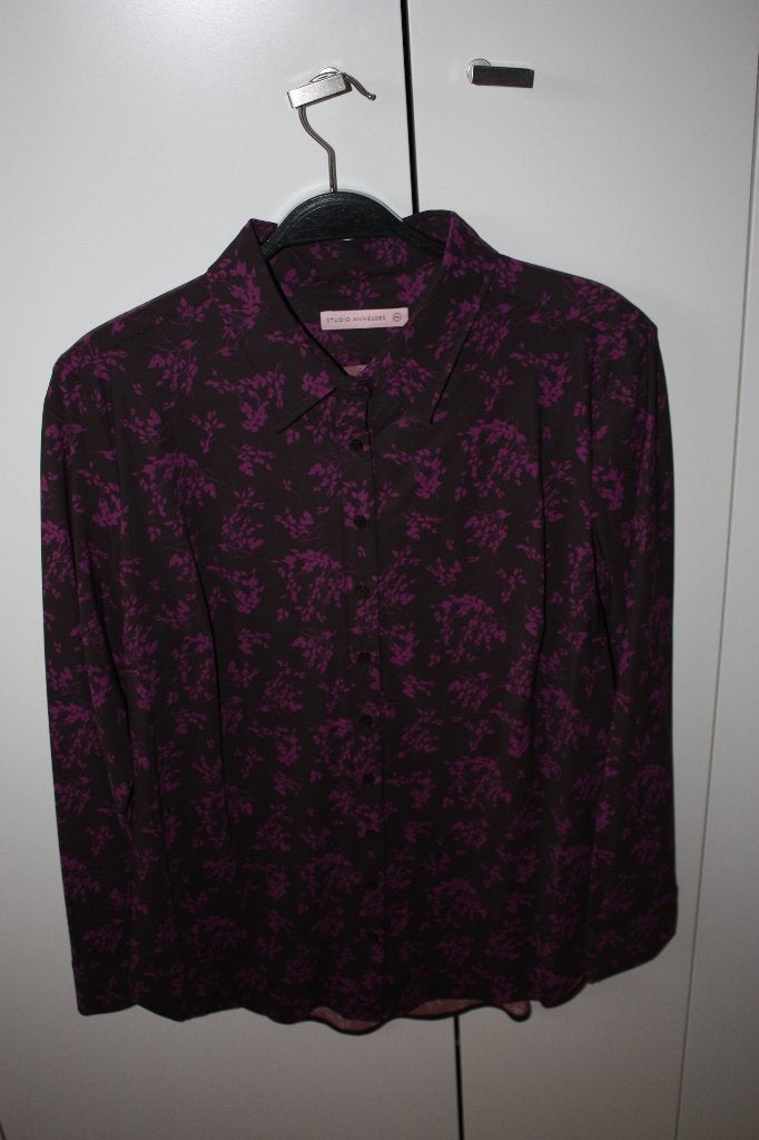 Studio Anneloes Poppy travelstof blouse zwart/roze XXL, Studio Anneloes, Verzenden, Zwart, Maat 46/48 (XL) of groter
