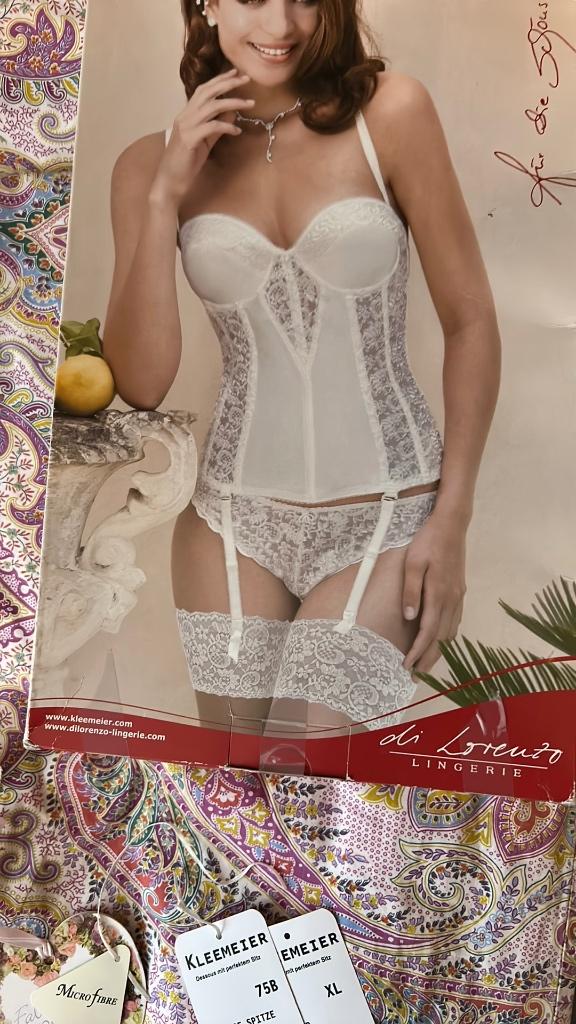 Lingerie set 3 delig maat 40  zgan  75 B, Ophalen of Verzenden, Wit, Body of Korset