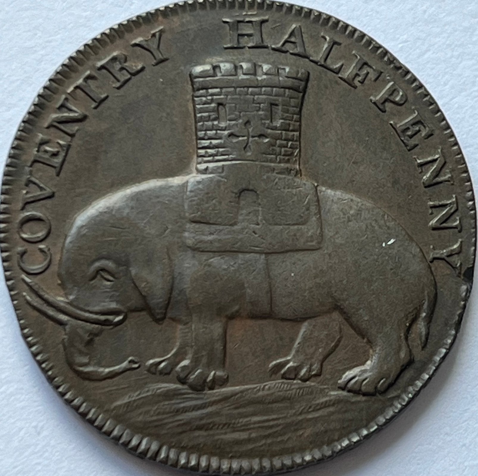 Coventry halfpenny 1799, Ophalen of Verzenden, Overige landen, Losse munt