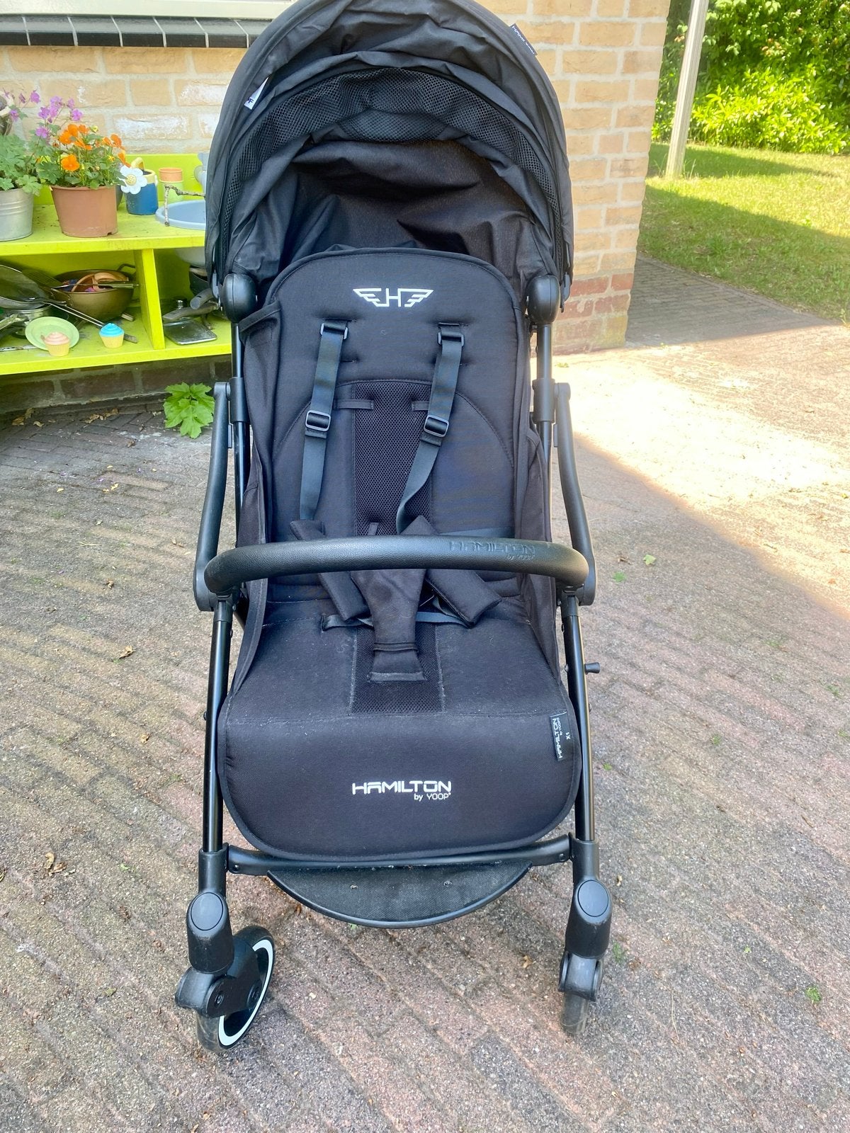 Hamilton Wandelwagen Buggy Zwart - Inklapbaar & Opbergnet, Ophalen, Gebruikt, Kinderwagen, Overige merken