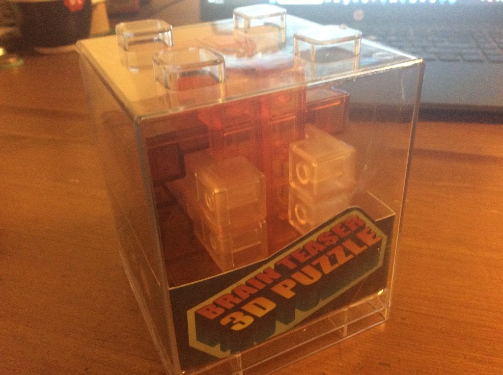 Brain Teaser 3D puzzel. nieuw 9 x 7,5 x 7,5 cm, Ophalen of Verzenden, Nieuw, Jongen of Meisje