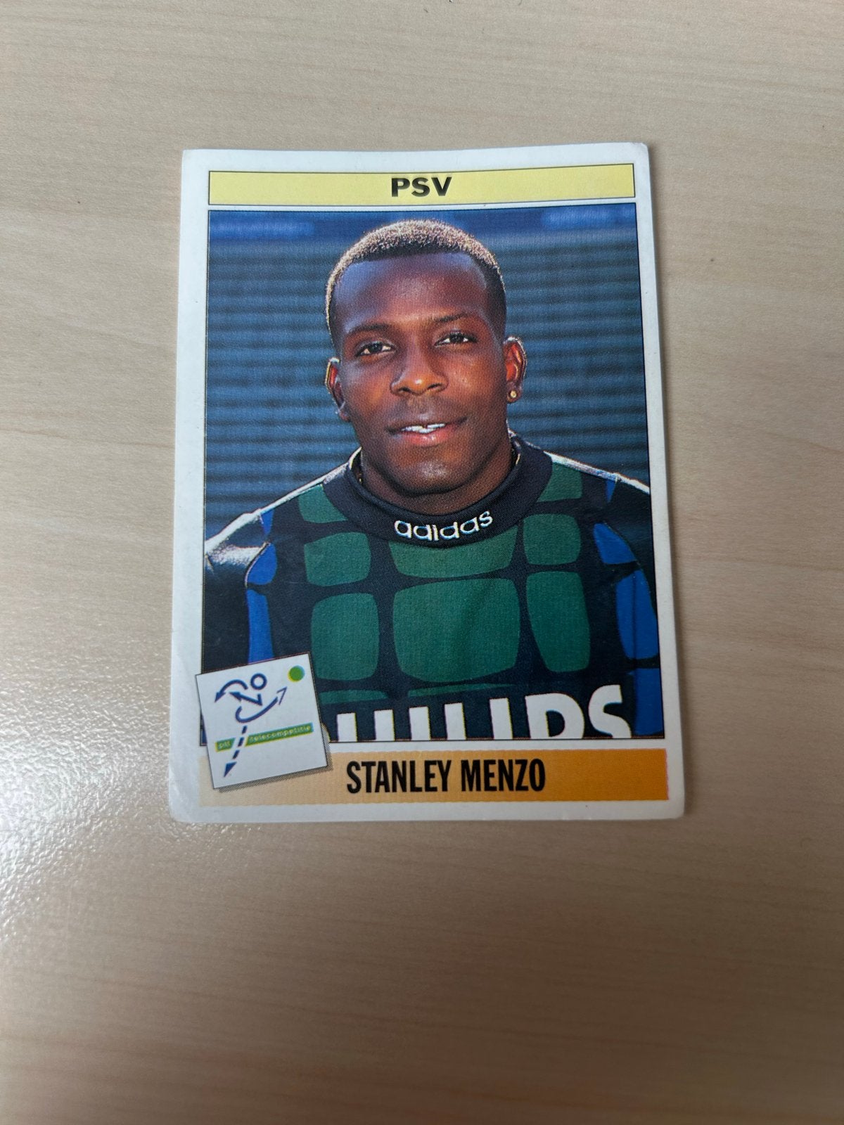 Panini Voetbal 95 - Stanley Menzo PSV voetbalplaatje, Ophalen of Verzenden, Zo goed als nieuw, Sticker