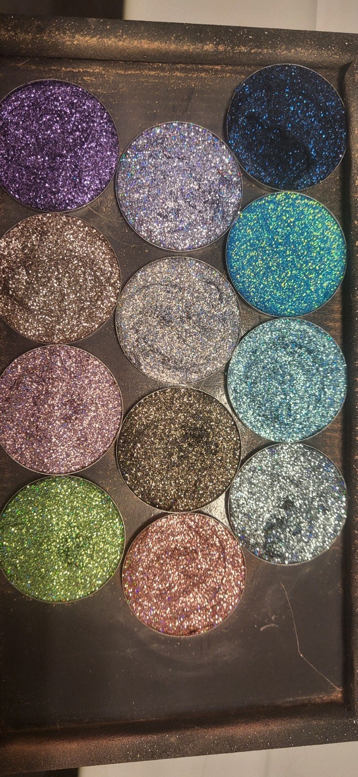Vani Cosmetics 12 kleuren oogschaduwpalet - Glitter, Ophalen of Verzenden, Zo goed als nieuw, Make-up, Overige kleuren