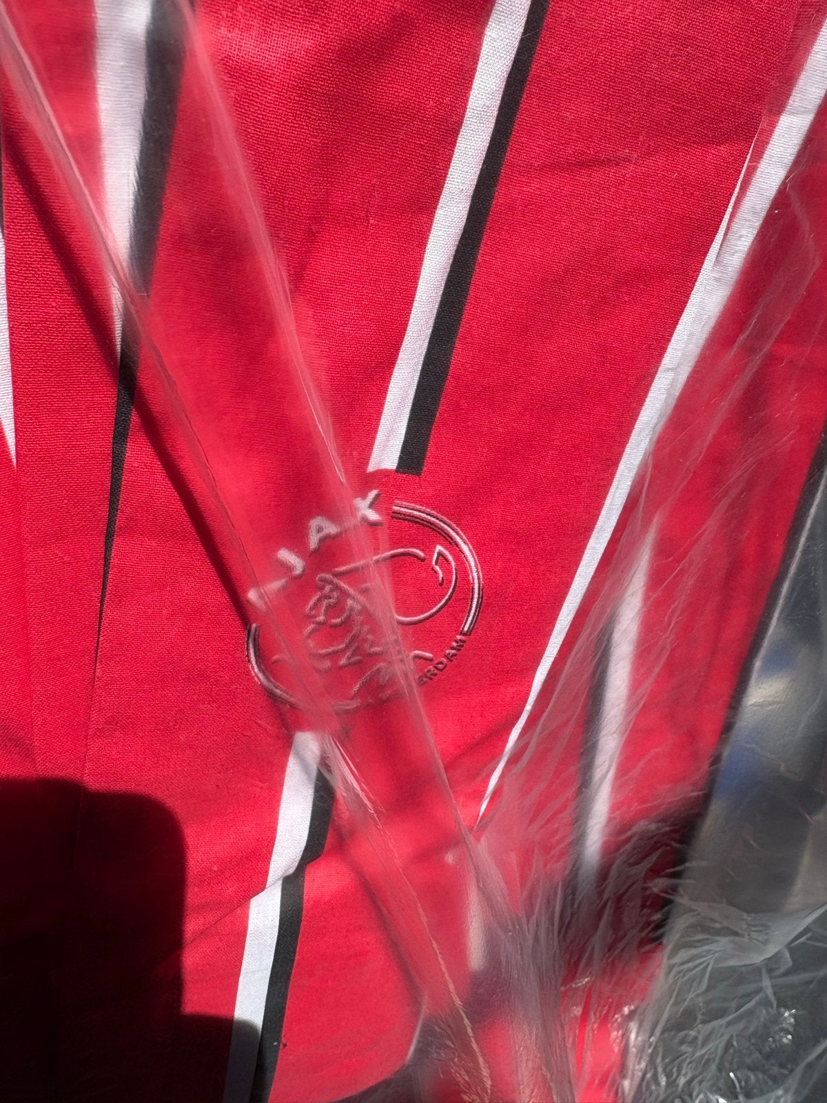 💥Ajax Gordijnen - Rood/Wit gestreept (Nieuw) 💥, Nieuw, Ophalen of Verzenden, 200 cm of meer, 150 tot 200 cm