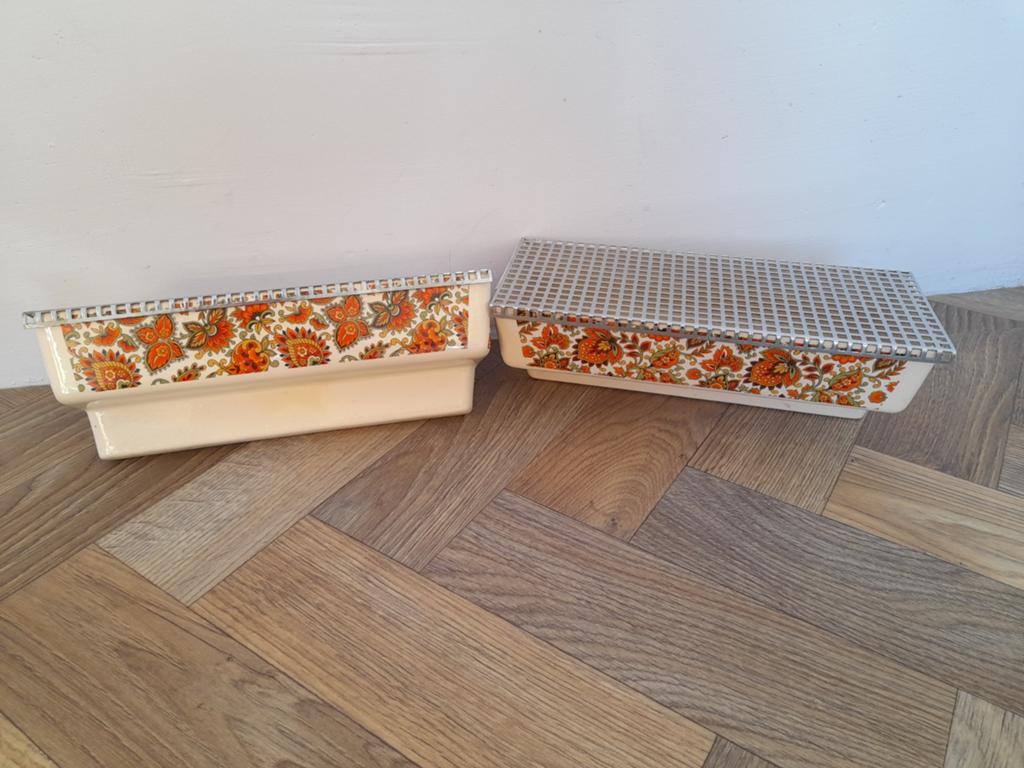 Set zeldzame vintage radiatorbakjes radiatorbakje Lousette, Ophalen of Verzenden